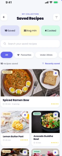 Step 3 - Quillo suggests personalised recipes from scanned ingredients
